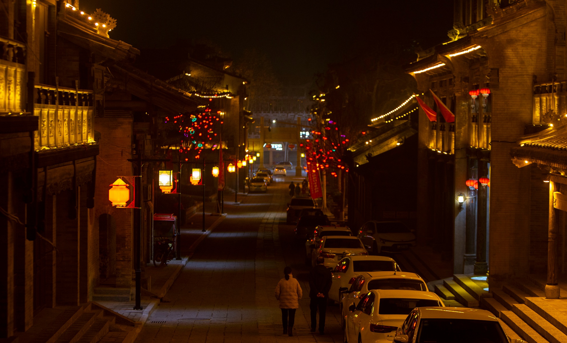 新绛夜景美如画 灯光璀璨过新年