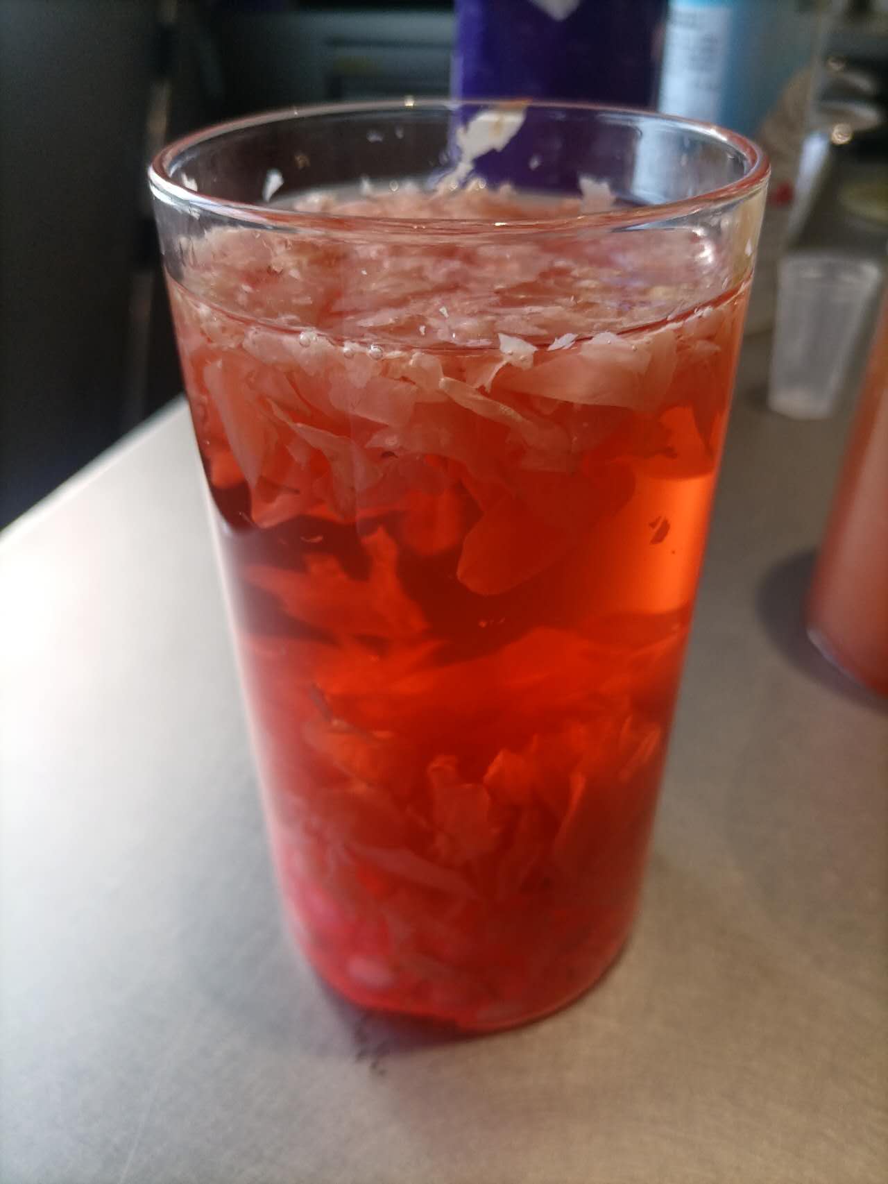 玫瑰桃胶茶饮料,满满的暖胃感