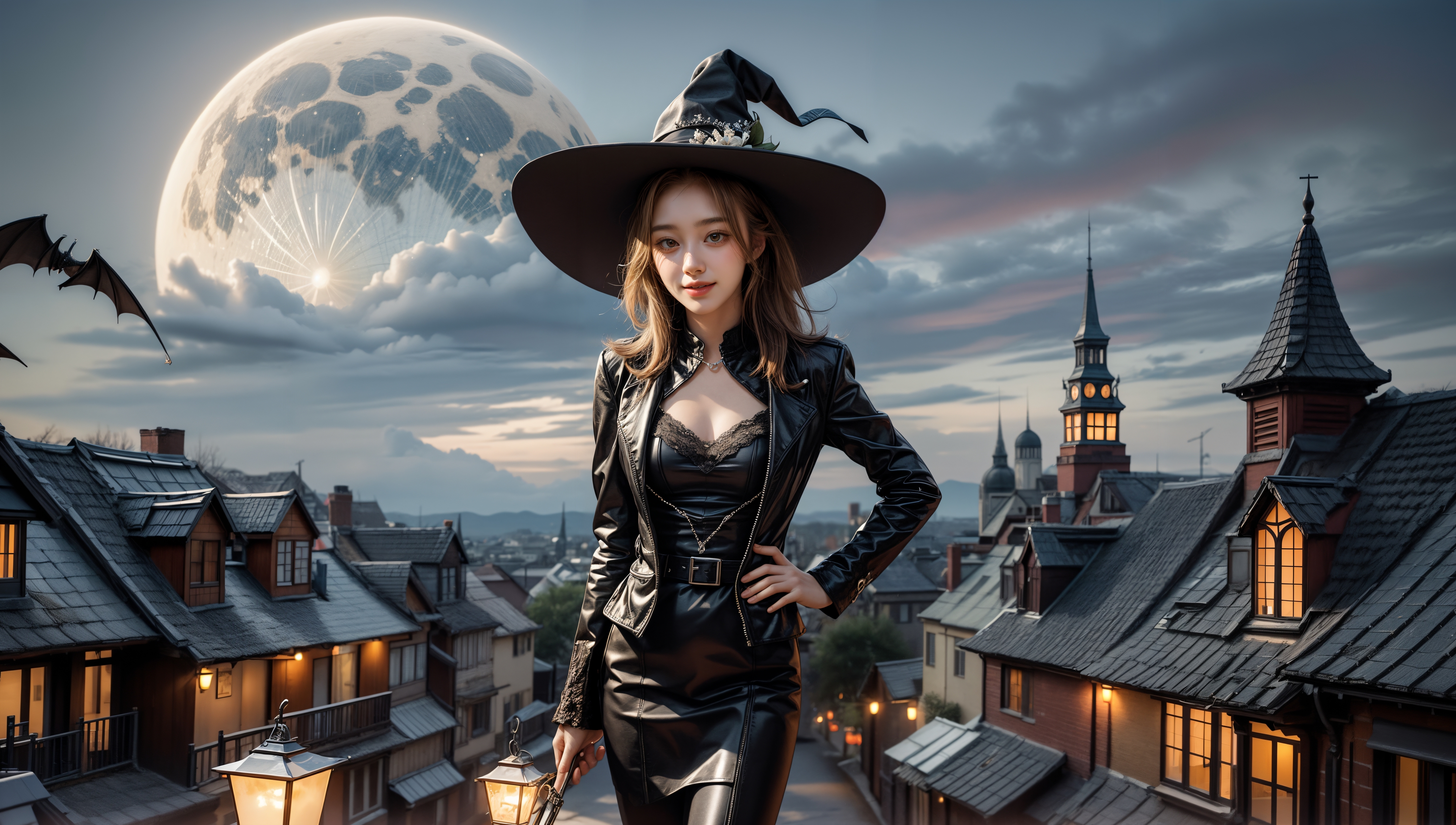 ai万圣节美女墙纸分享