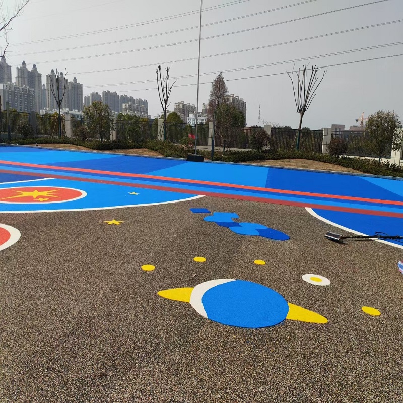 公园小区epdm塑胶地面健身步道