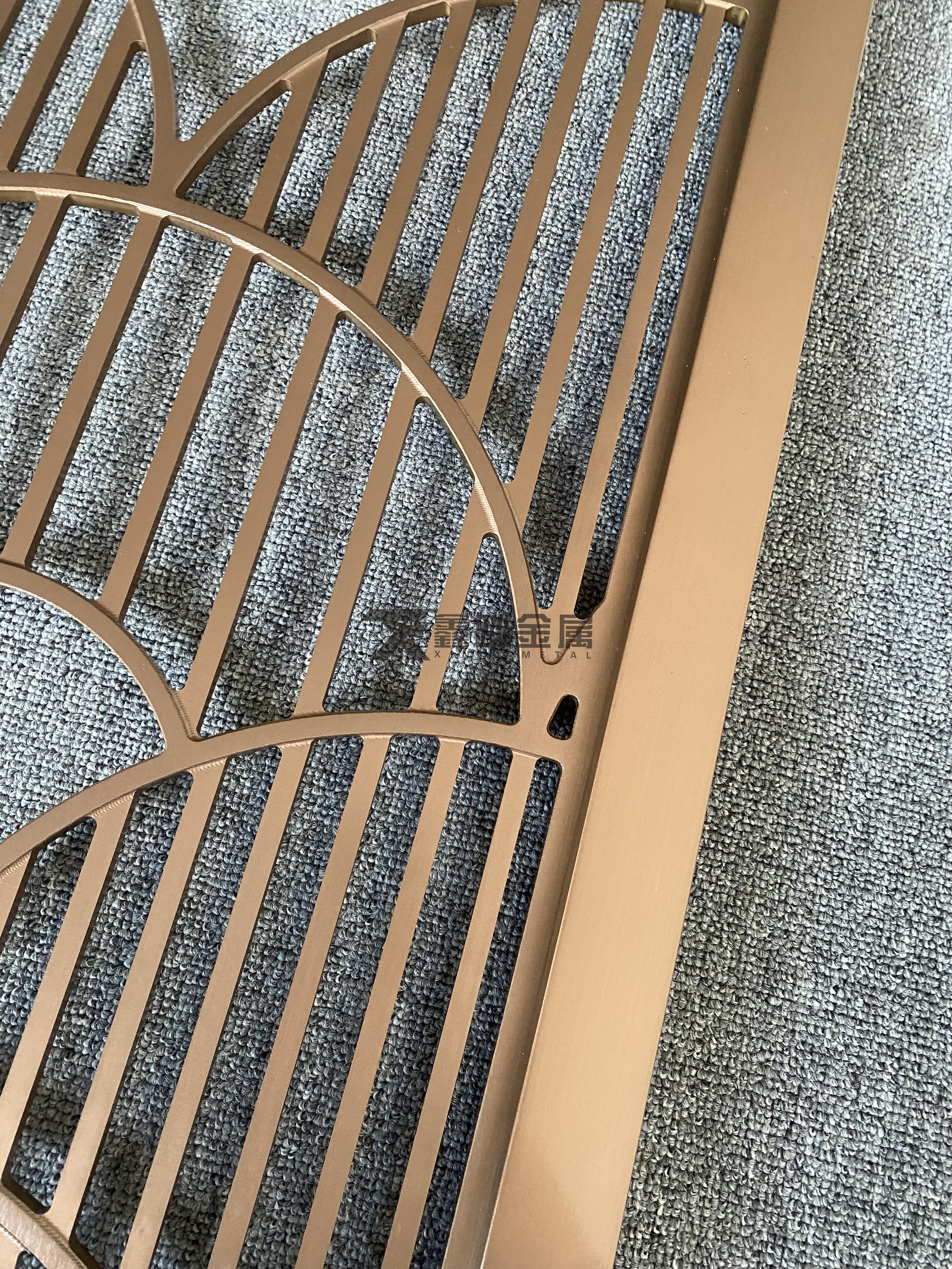 玫瑰金铝板雕花花格,无指纹家装镂空格栅新款