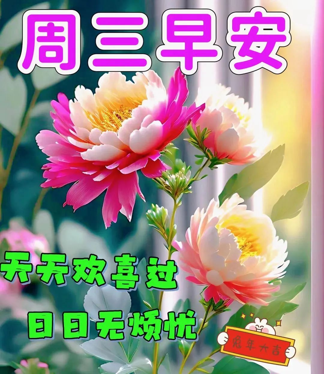 7月5日周三早上好,漂亮图片带字祝福语短句