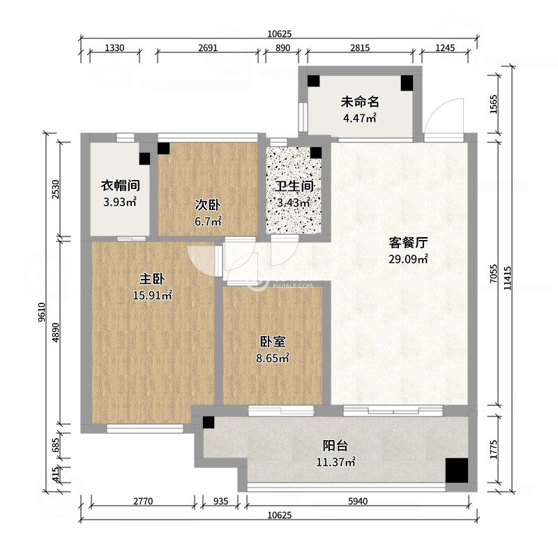 瑞马锦城三室现代风