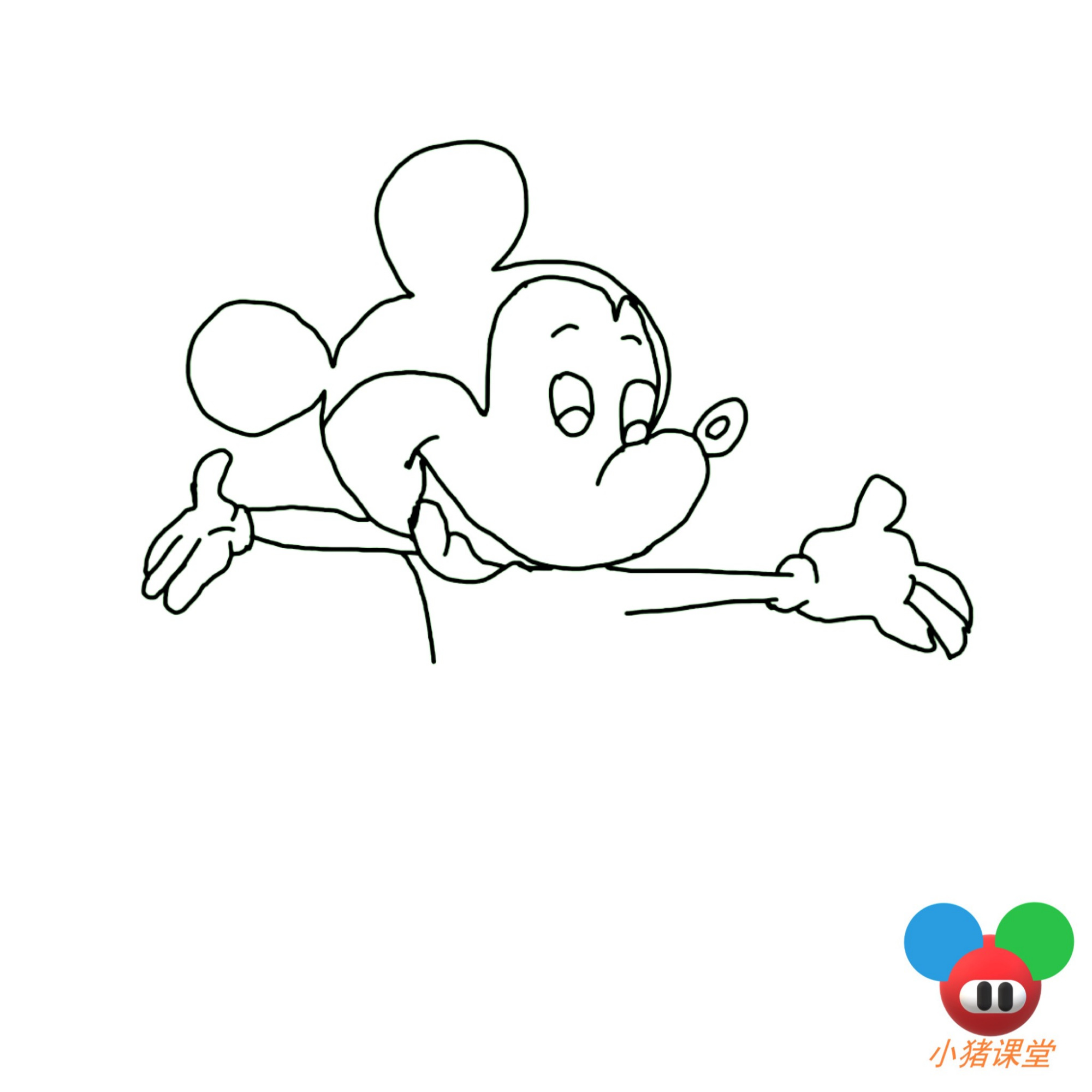 米老鼠简单的画法图片