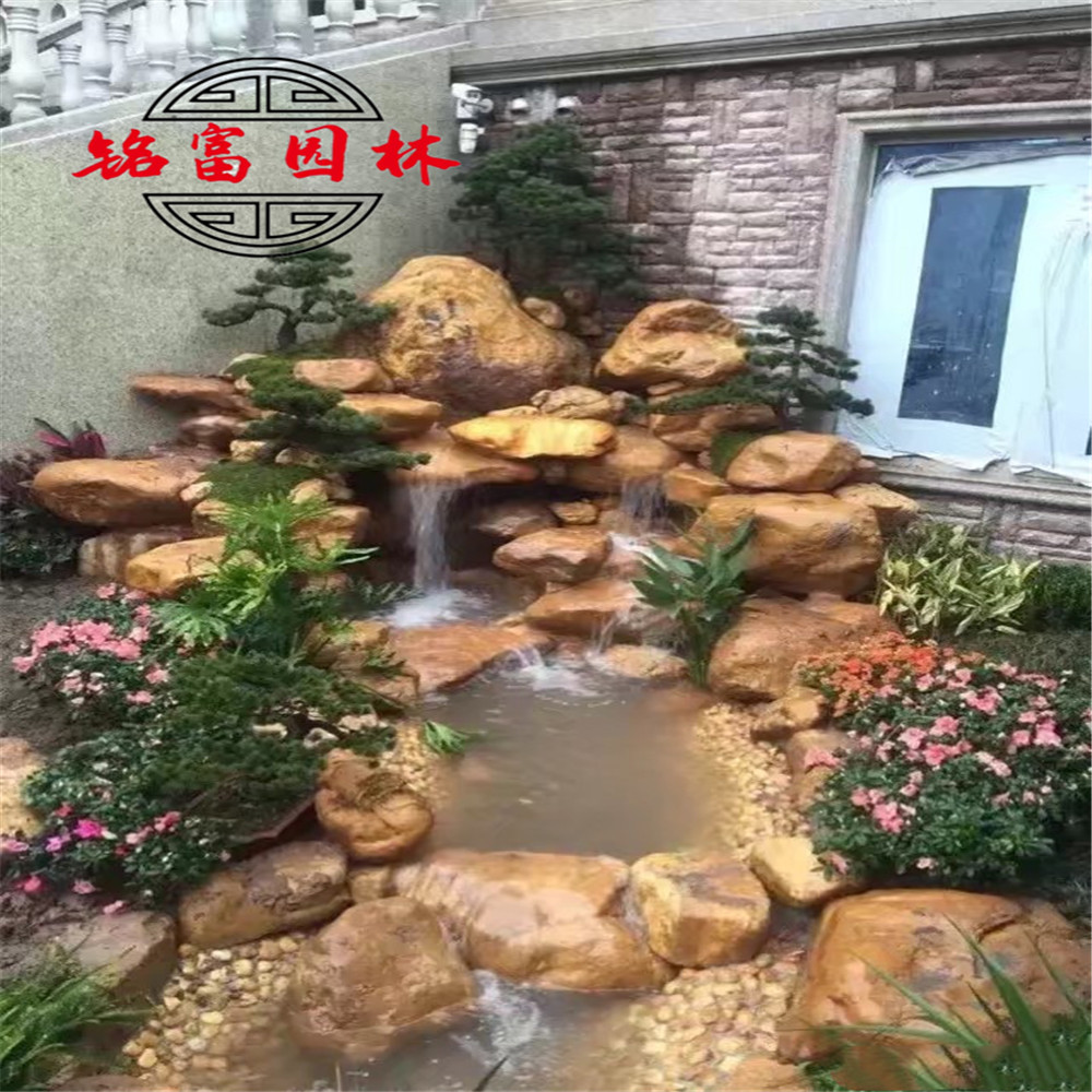 河北 黄蜡石鱼池假山庭院,是你向往的吗?