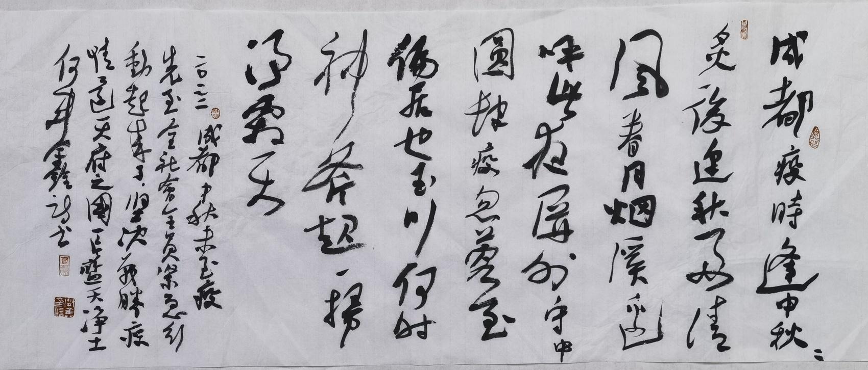 著名书法家何开鑫:自作五言律诗,用魏碑行书展现抗疫"精气神"