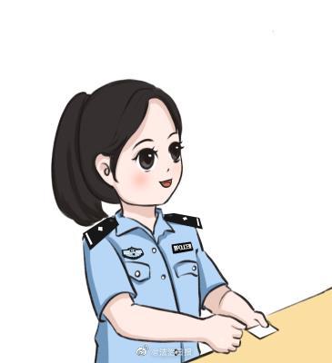 女警察头像简笔画图片