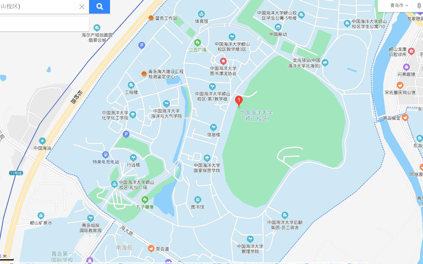 中國海洋大學校園地圖