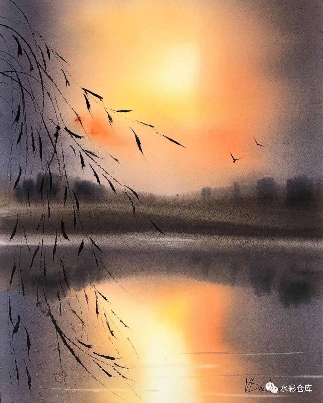 水彩|颇具东方韵味的古典水彩 大气典雅 法国画家veneta docheva