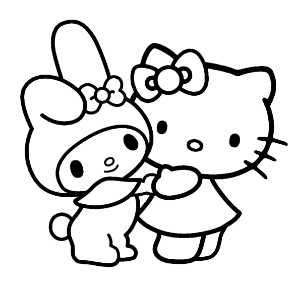 凯蒂猫简笔画线框图绘画技巧与涂色指南