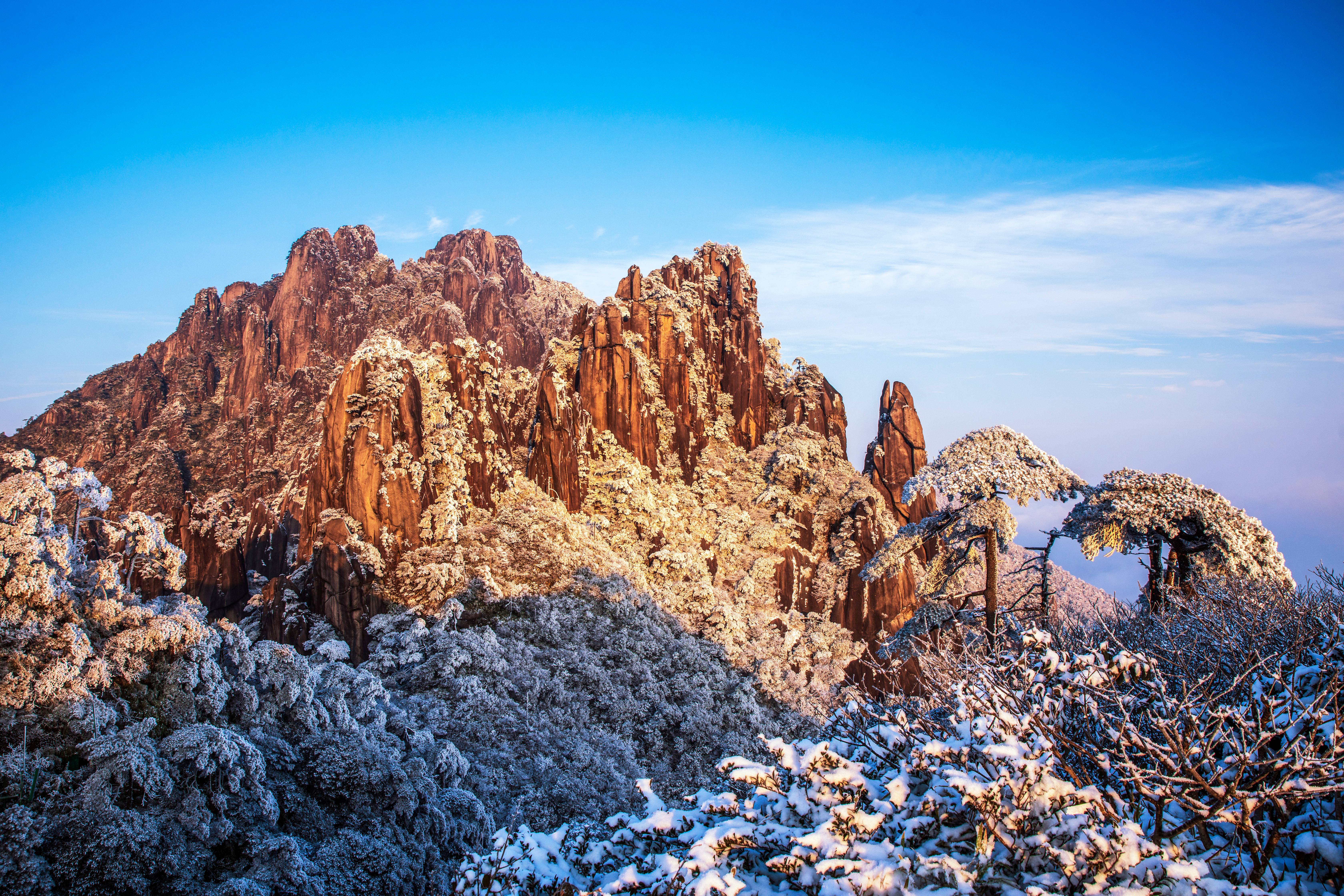 上饶三清山雪景图片