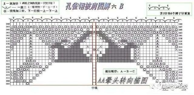 孔雀披肩图解图片