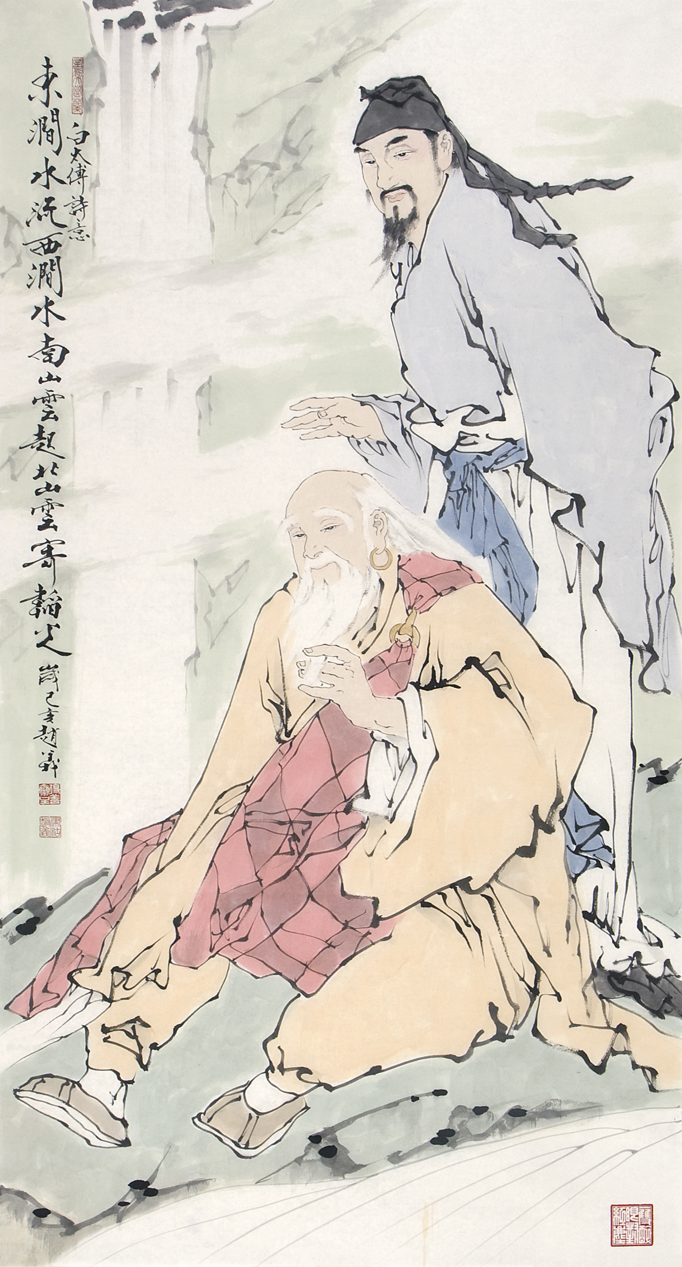 著名画家赵义人称津门"小范曾"岁末作品合集