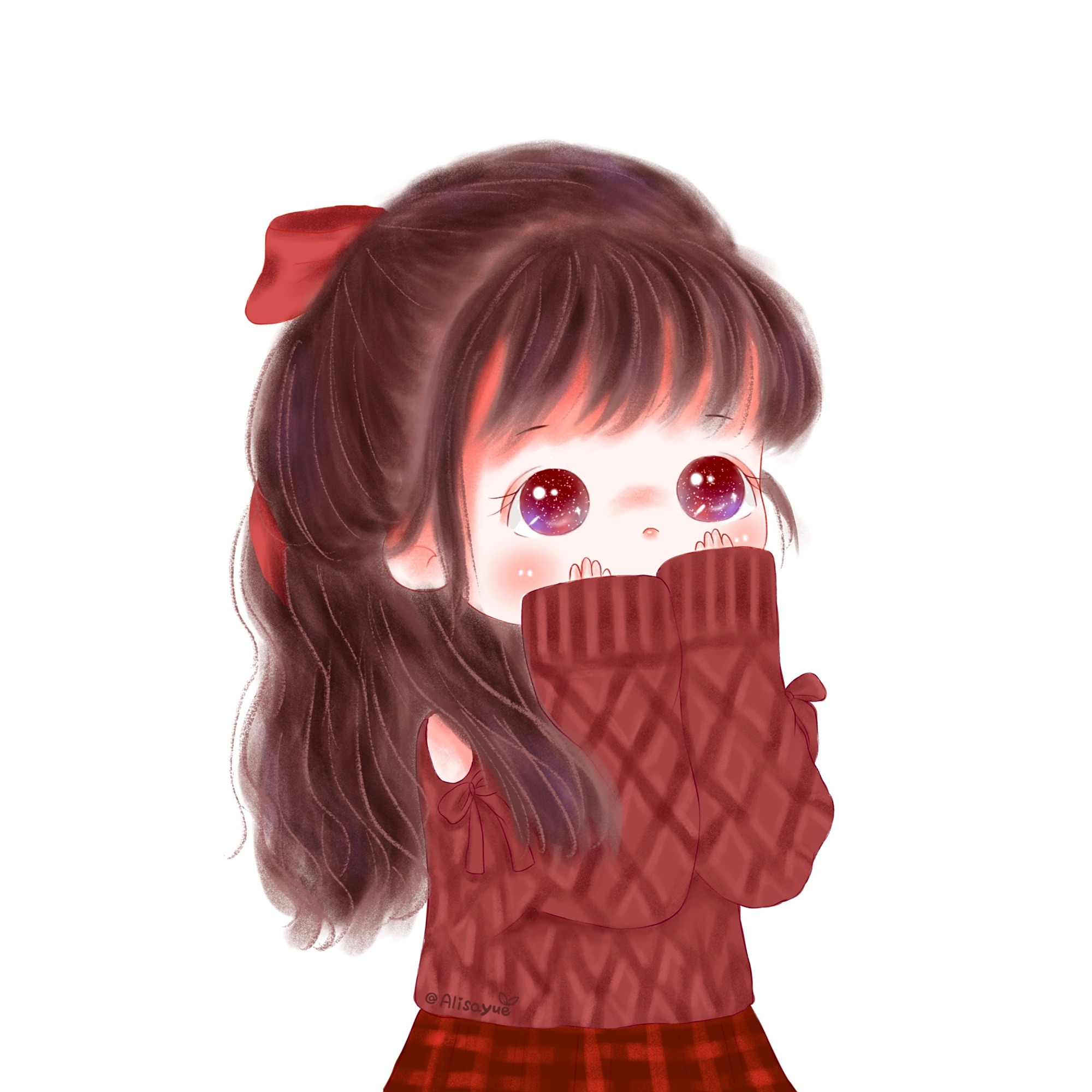 有亿点点可爱的q版萌娃 圣诞节头像