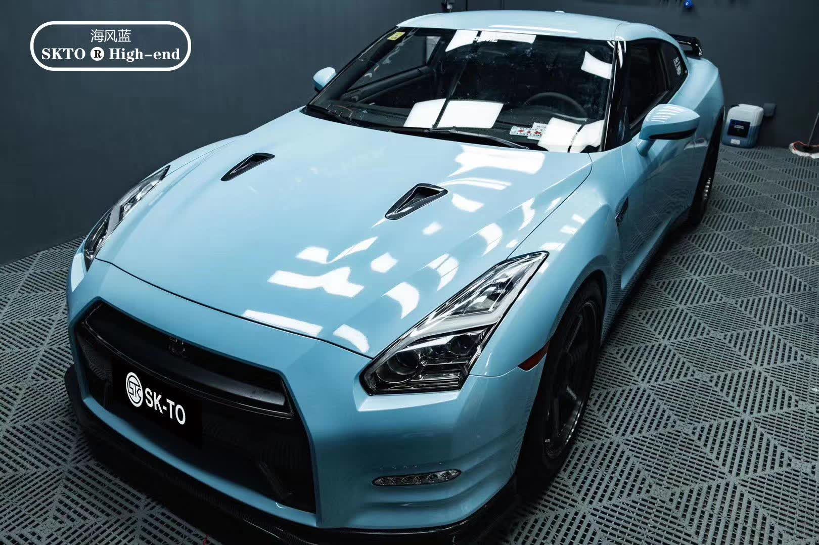 skto改色膜gtr-改色海风蓝