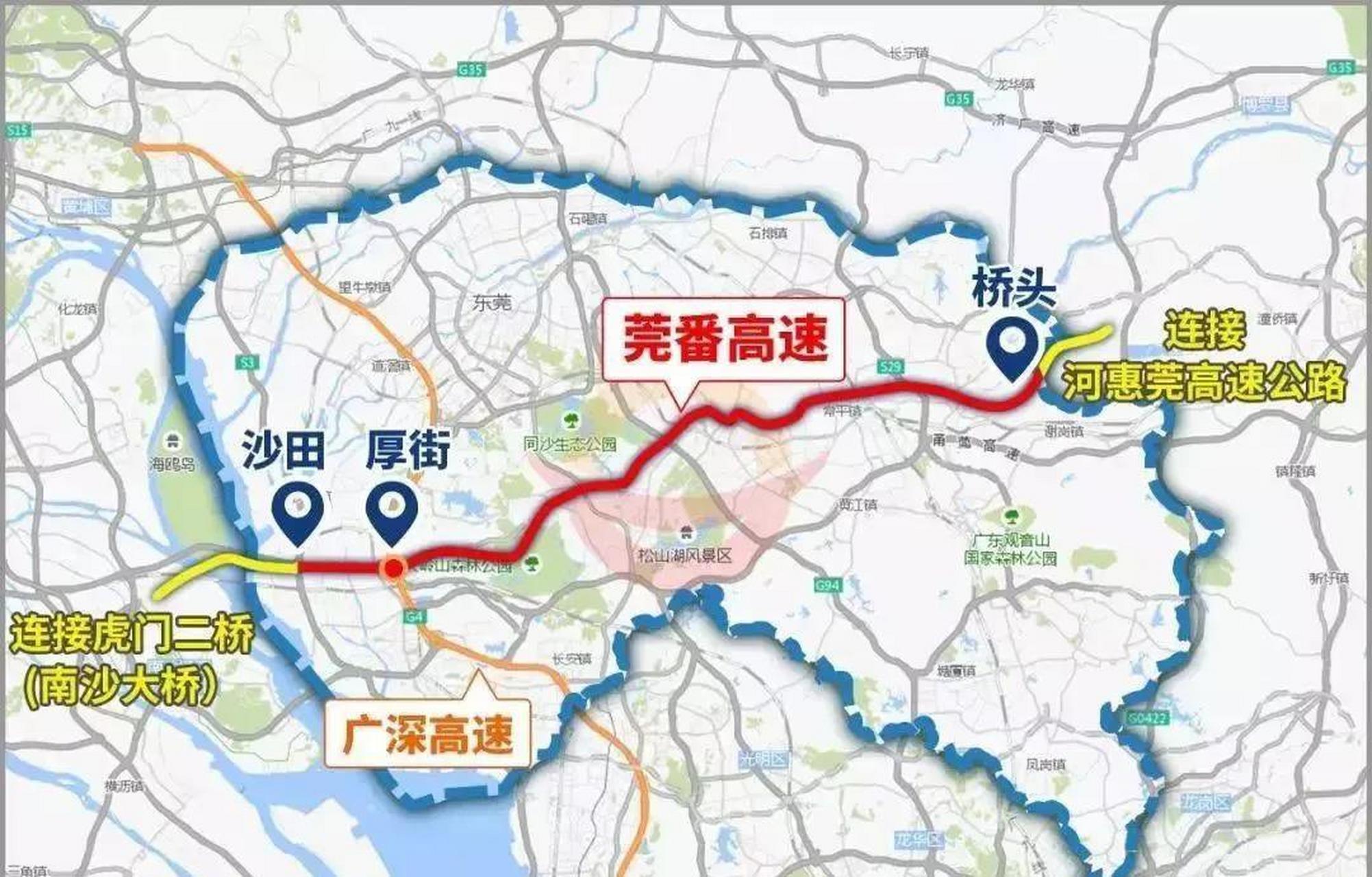 河惠莞高速全程线路图图片