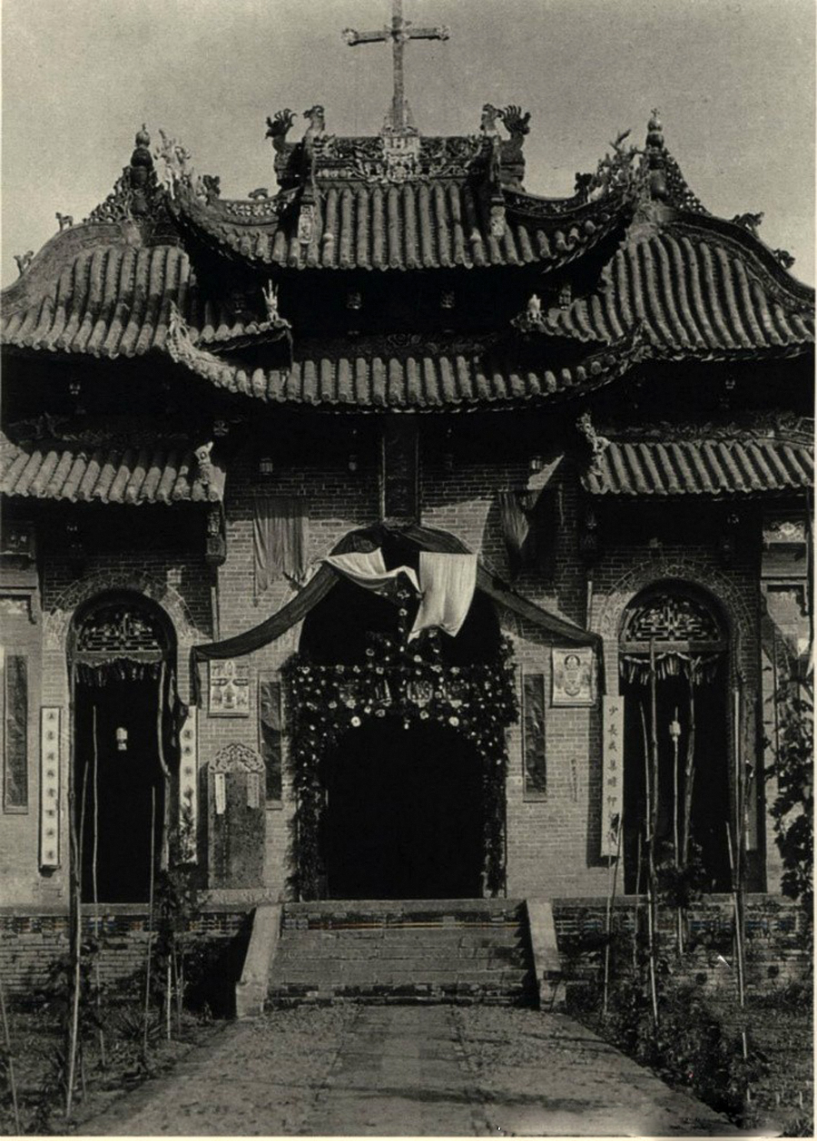 老照片# 古代建筑,是中华文明的一个部分,祖辈们识字率和文化普及的