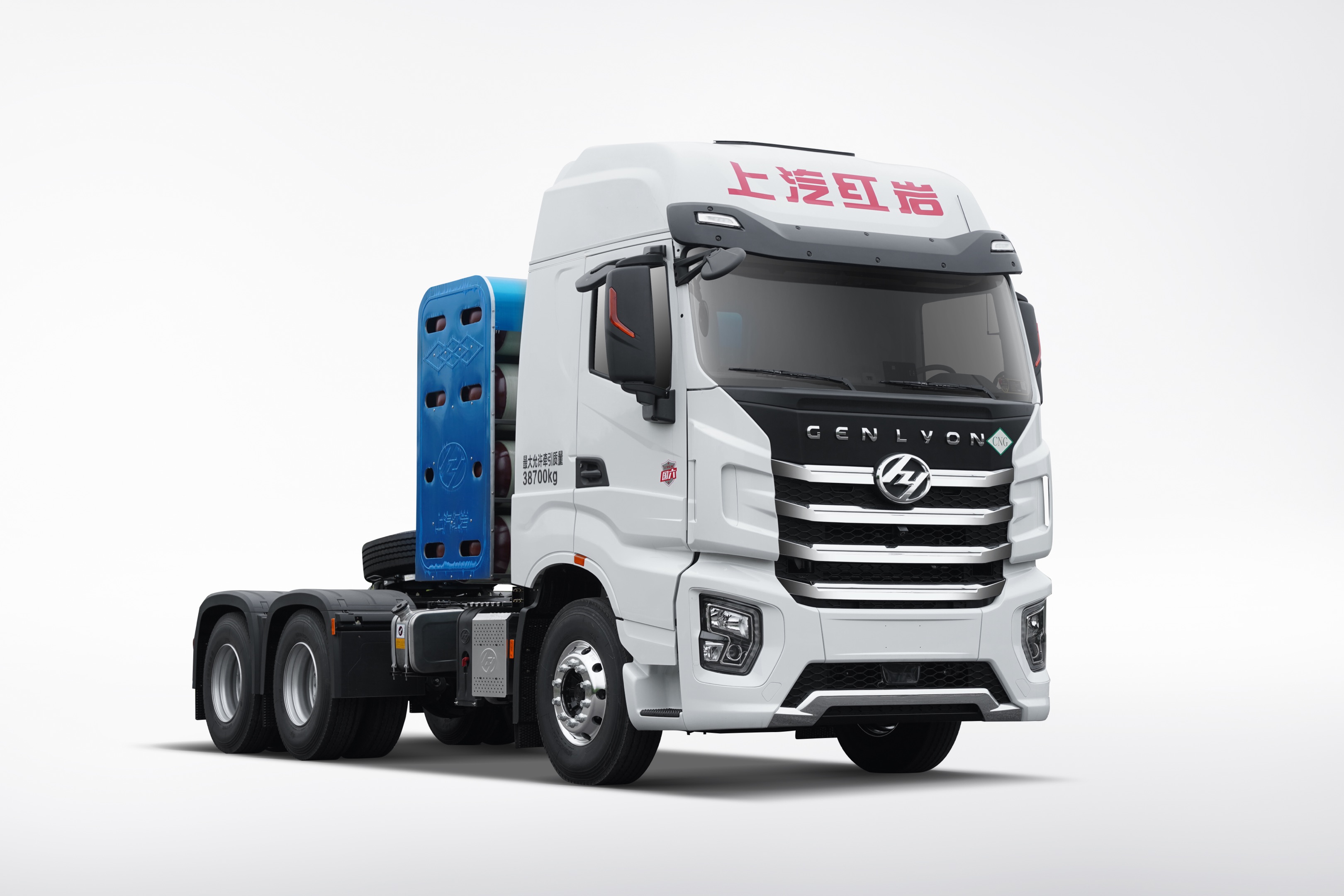 砂石料煤炭运输好帮手——红岩杰狮h6 6x4 cng天然气重卡