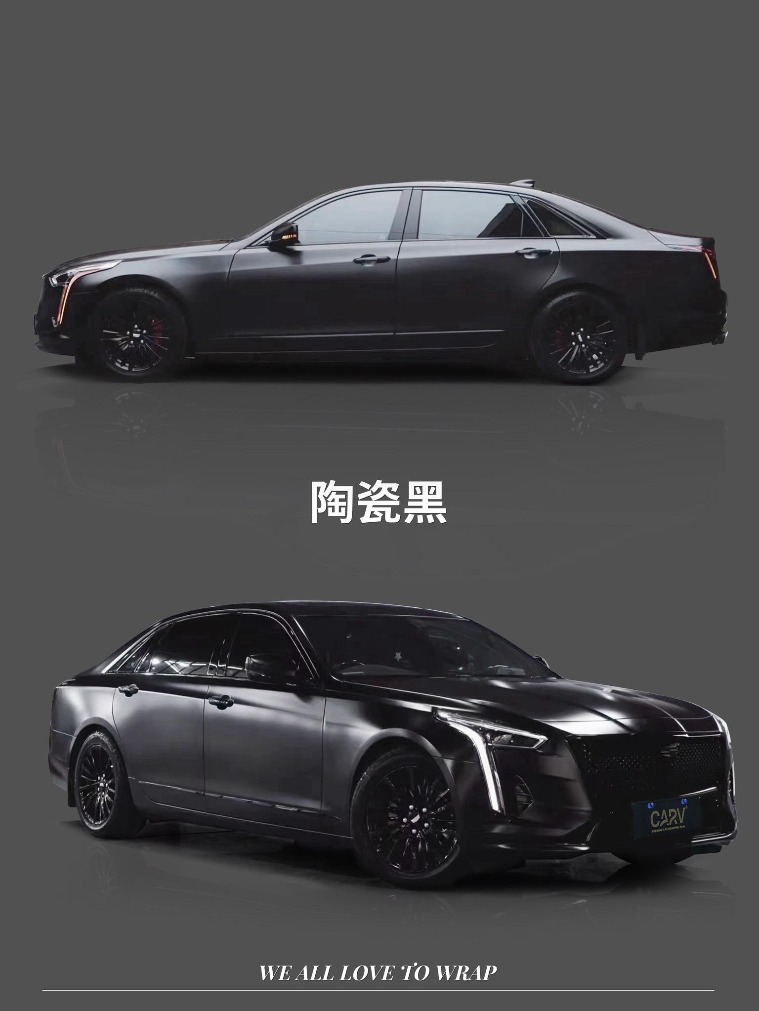 凯迪拉克ct6卡孚改色膜黑武士,浪漫至死不渝