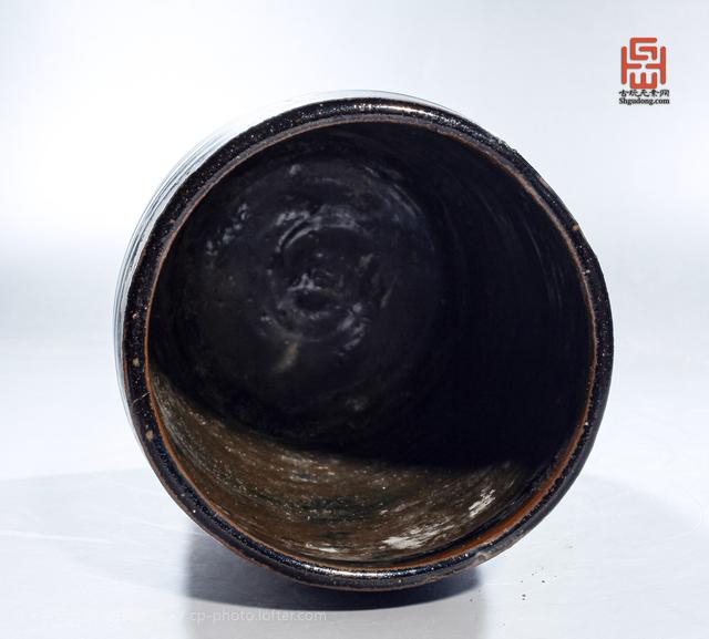 金元磁州窑黑釉筒形罐