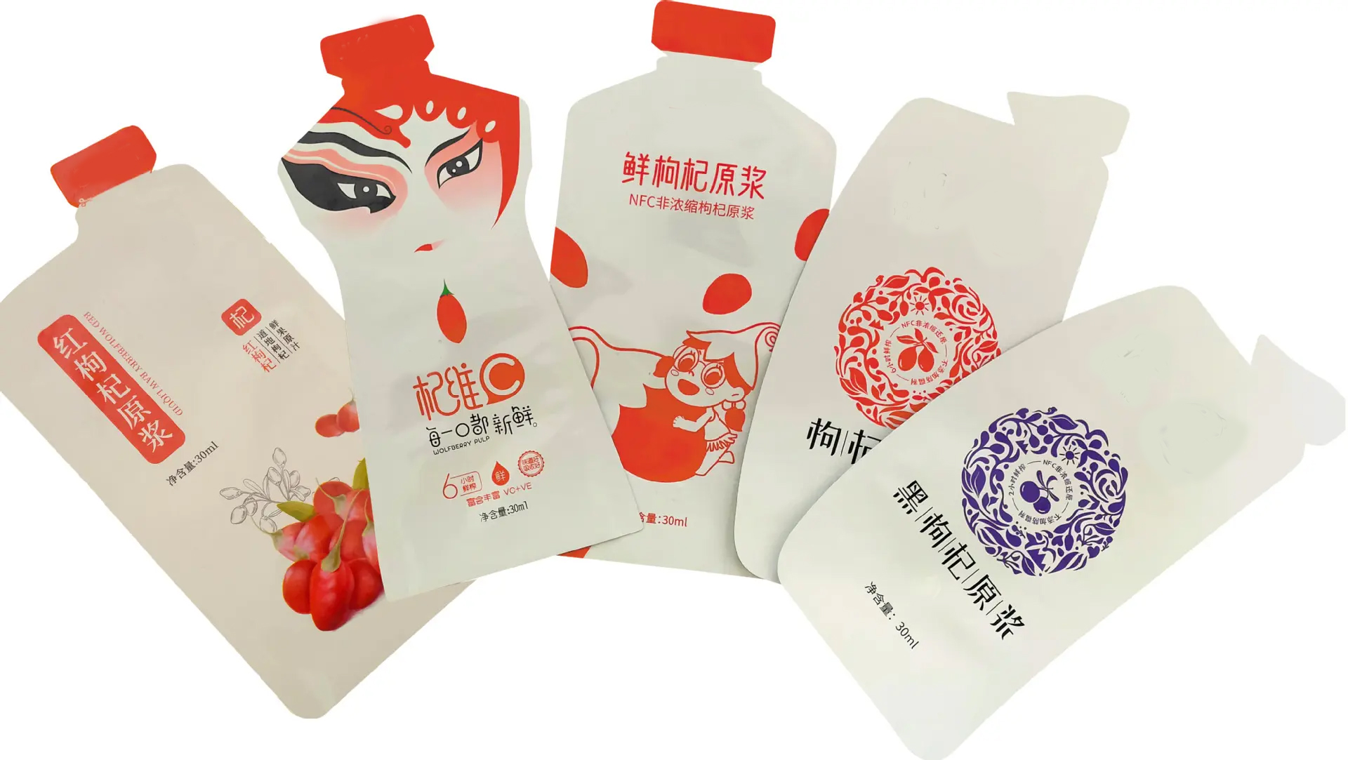 枸杞原浆包装机丨异形袋给袋式包装设备丨液体自动灌装机