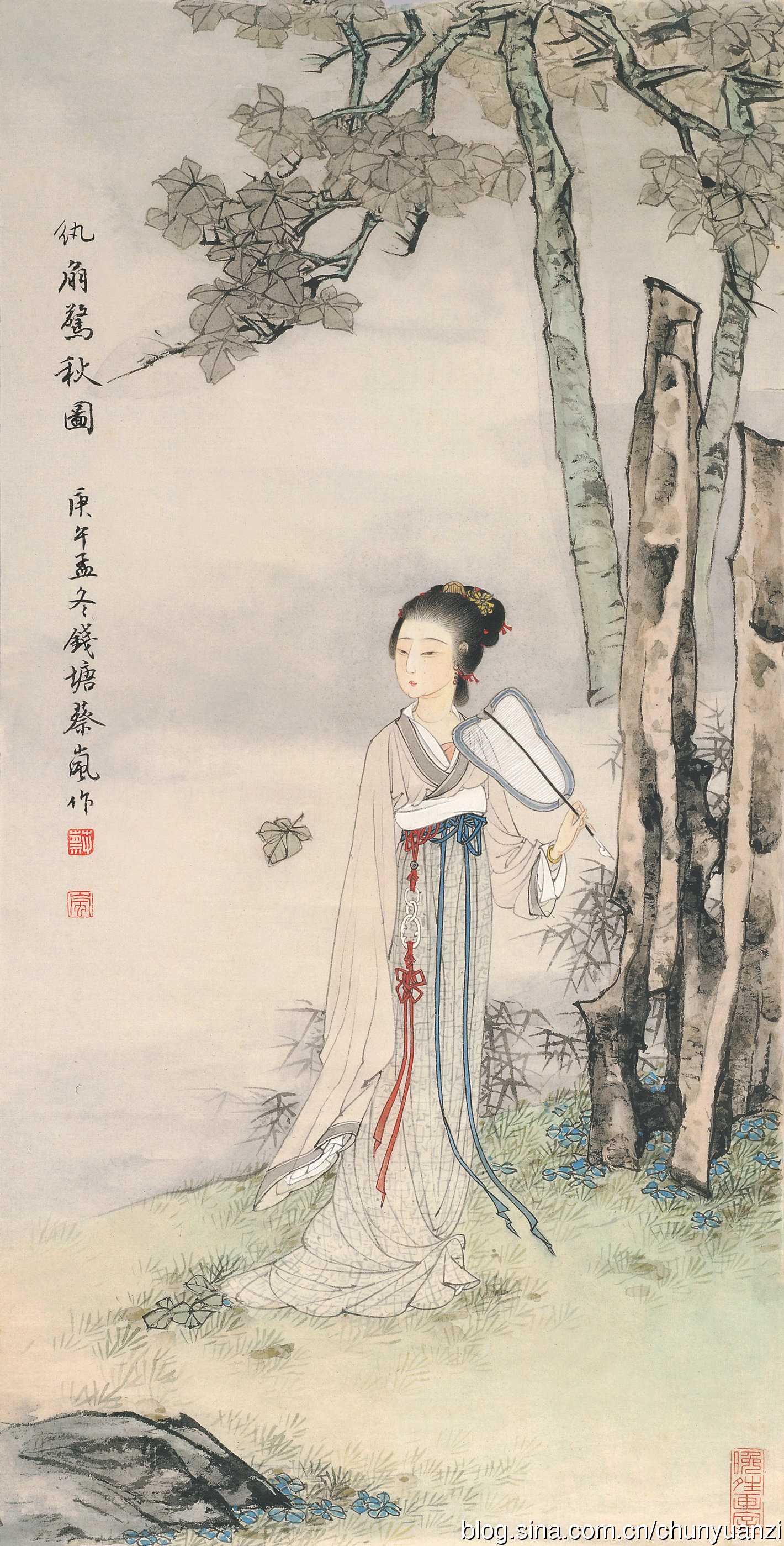 蔡岚先生的工笔人物画,展现东方文化的深厚底蕴