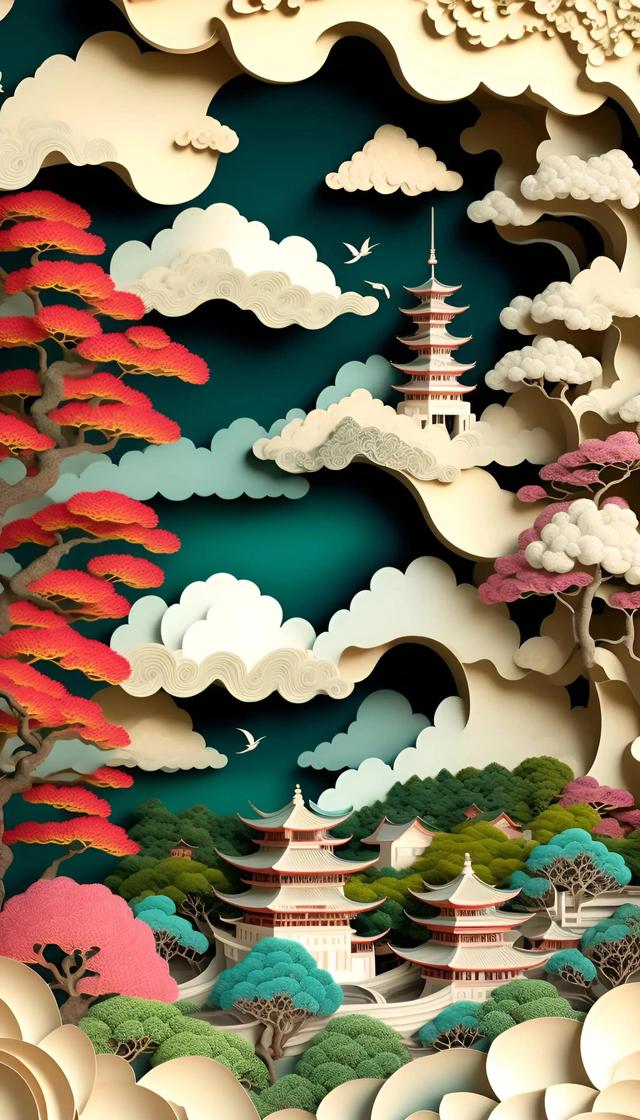 3d立体剪纸壁纸