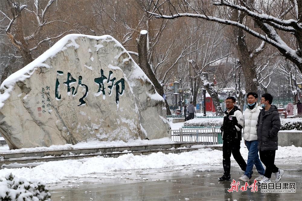 快來欣賞!平涼柳湖公園的雪景好美呀!