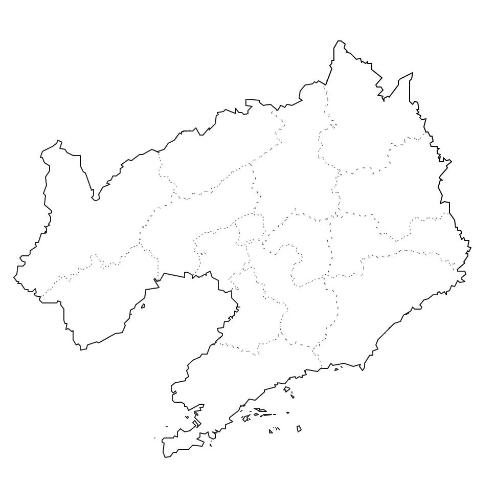 中国各省区标准化空白地图