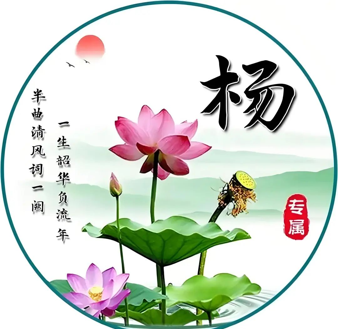 荷花系列姓氏头像,展现自信与坦然的力量