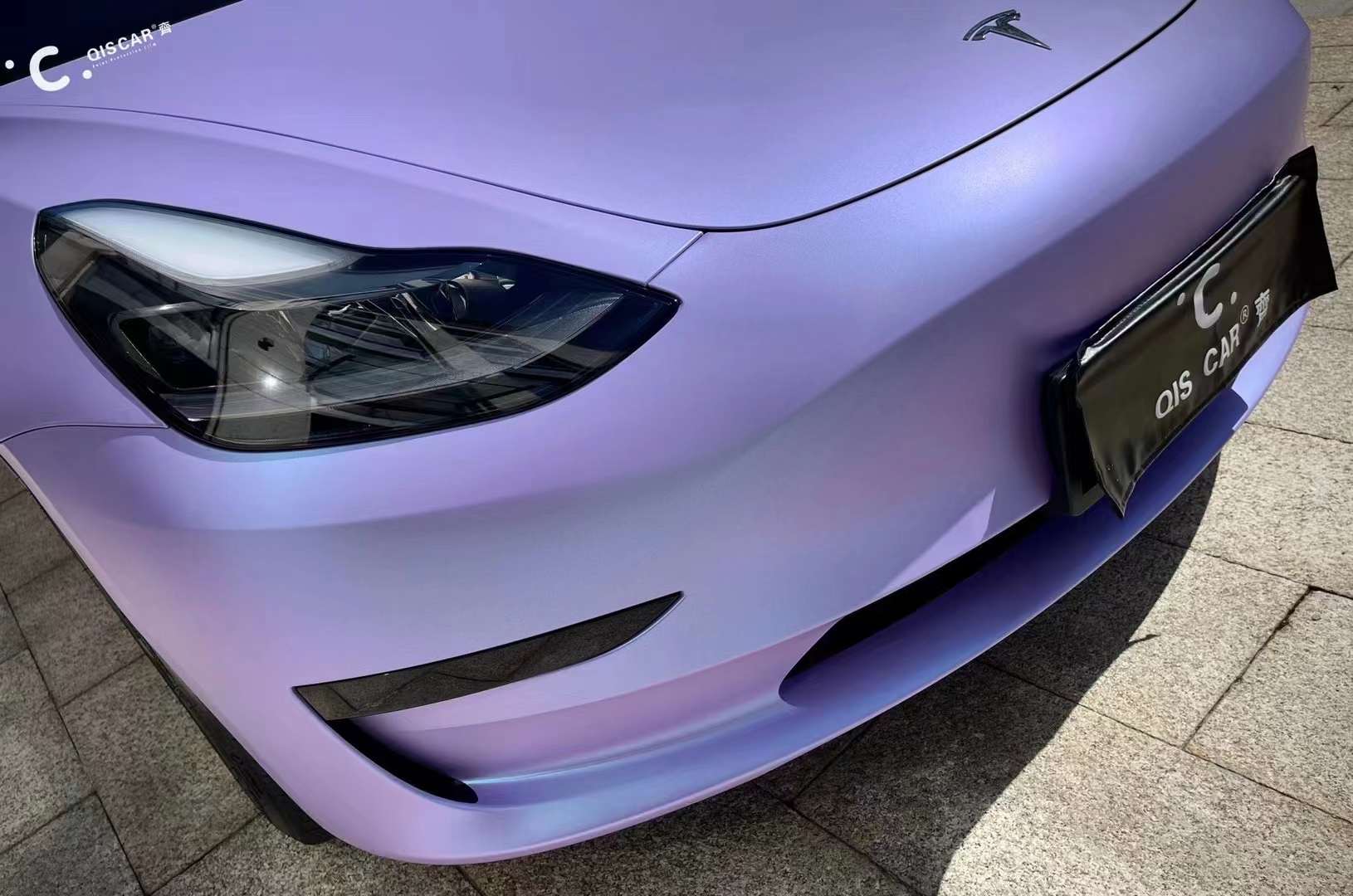 特斯拉model3汽车贴膜ekfilm-ek改色膜陶瓷冰川蓝