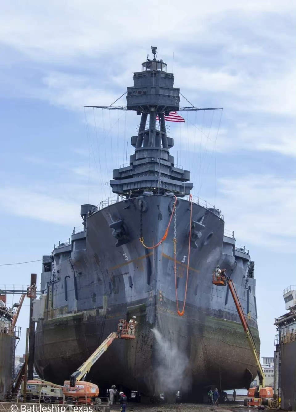 美国现存最老的战列舰"得克萨斯号"
