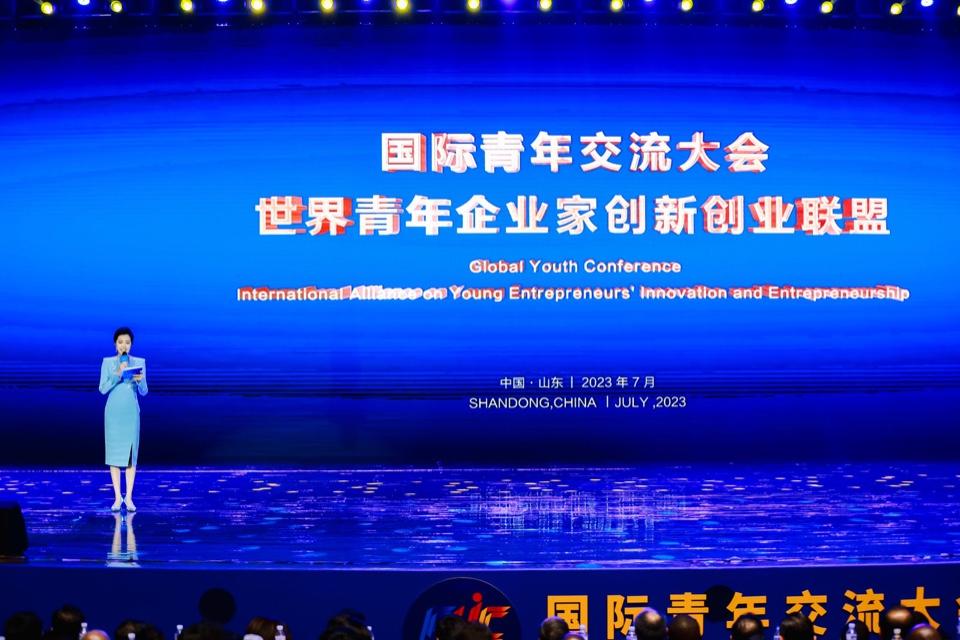 国际青年交流大会开幕式现场,发起这两个国际组织