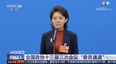 全国政协委员,吉林省文旅厅厅长杨安娣现场发邀请:欢迎冬季来滑雪