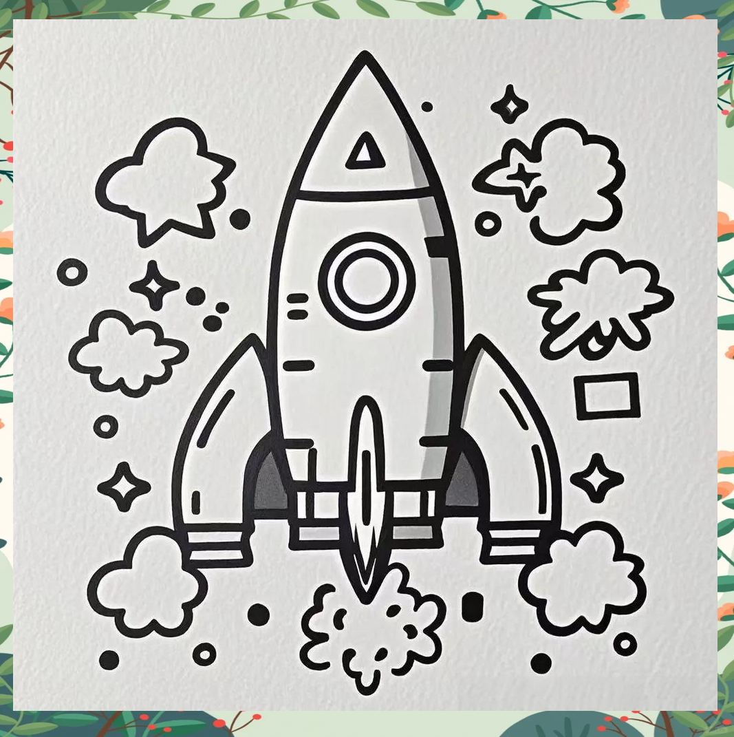 卡通火箭简笔画教程分享,探索未来宇宙的奇妙世界