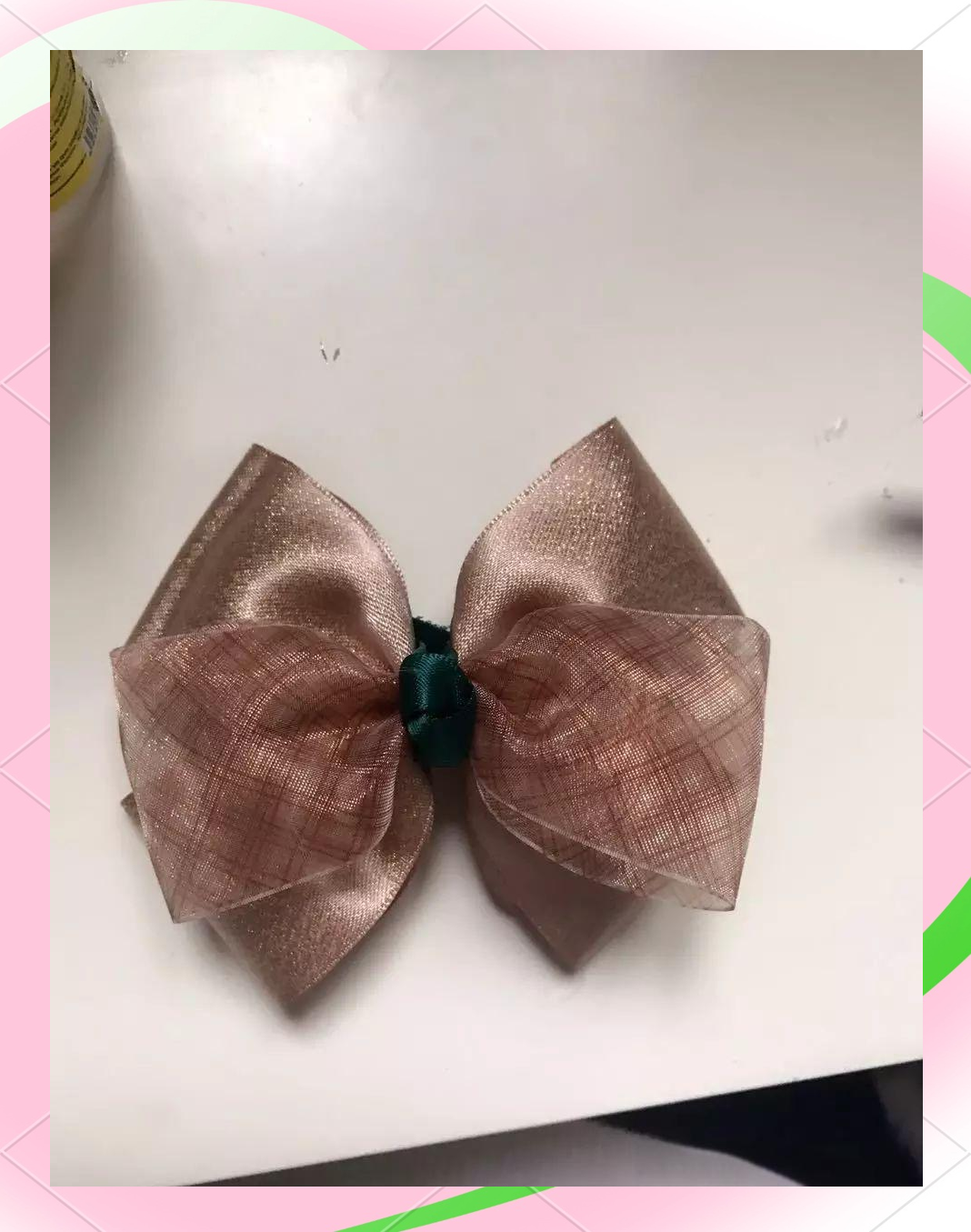 创意diy:用简单材料制作蝴蝶结发卡