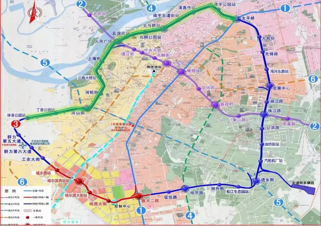 哈尔滨地铁3号线路图图片