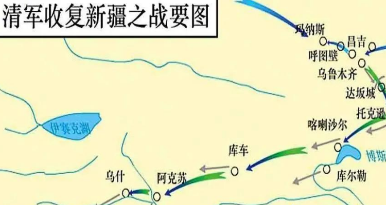 左宗棠收复新疆路线图图片