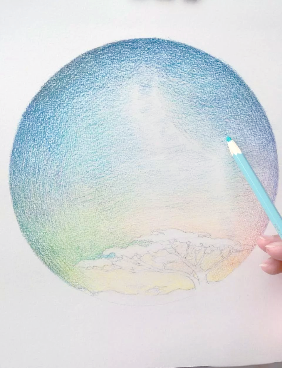 用彩色铅笔再现美丽星空的详细教程