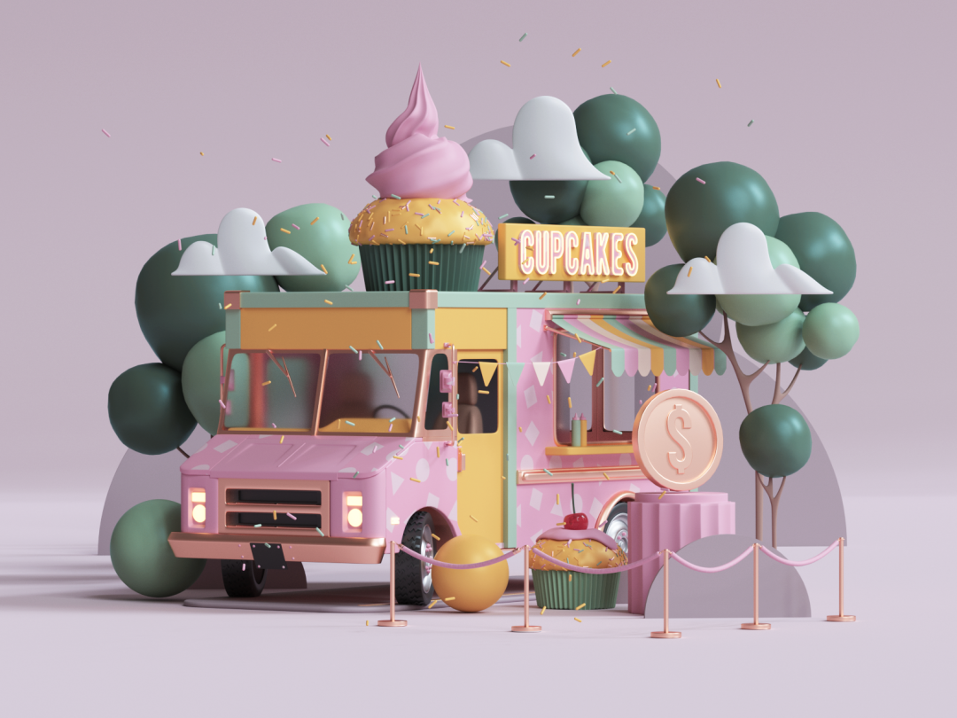 超棒的3d插画作品!