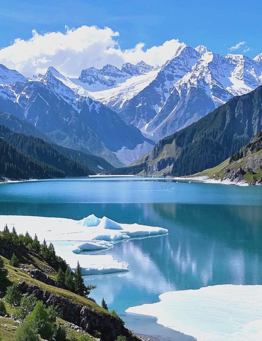 新疆天山天池水深