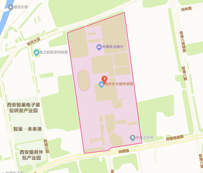 西安交通大学城市学院校园地图