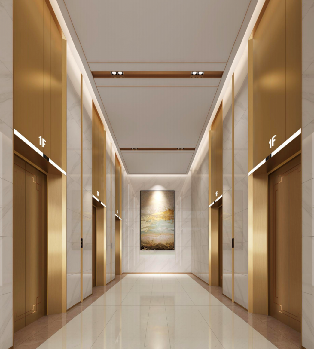 写字楼电梯厅意境图