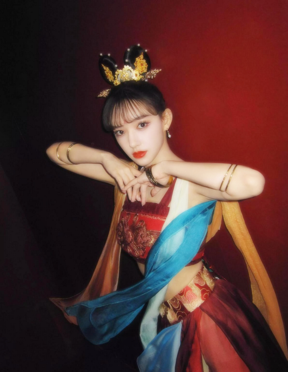 程潇飞天模特写真敦煌女神裙飘飘美若仙子