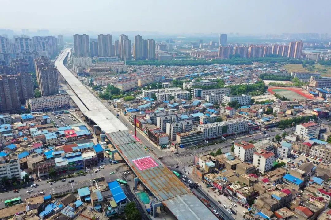 肥东桥头集路(包公大道-龙城路)快速化改造工程全线主桥梁顺利贯通