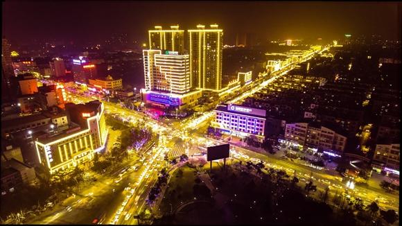 沛县圆球夜景图片图片