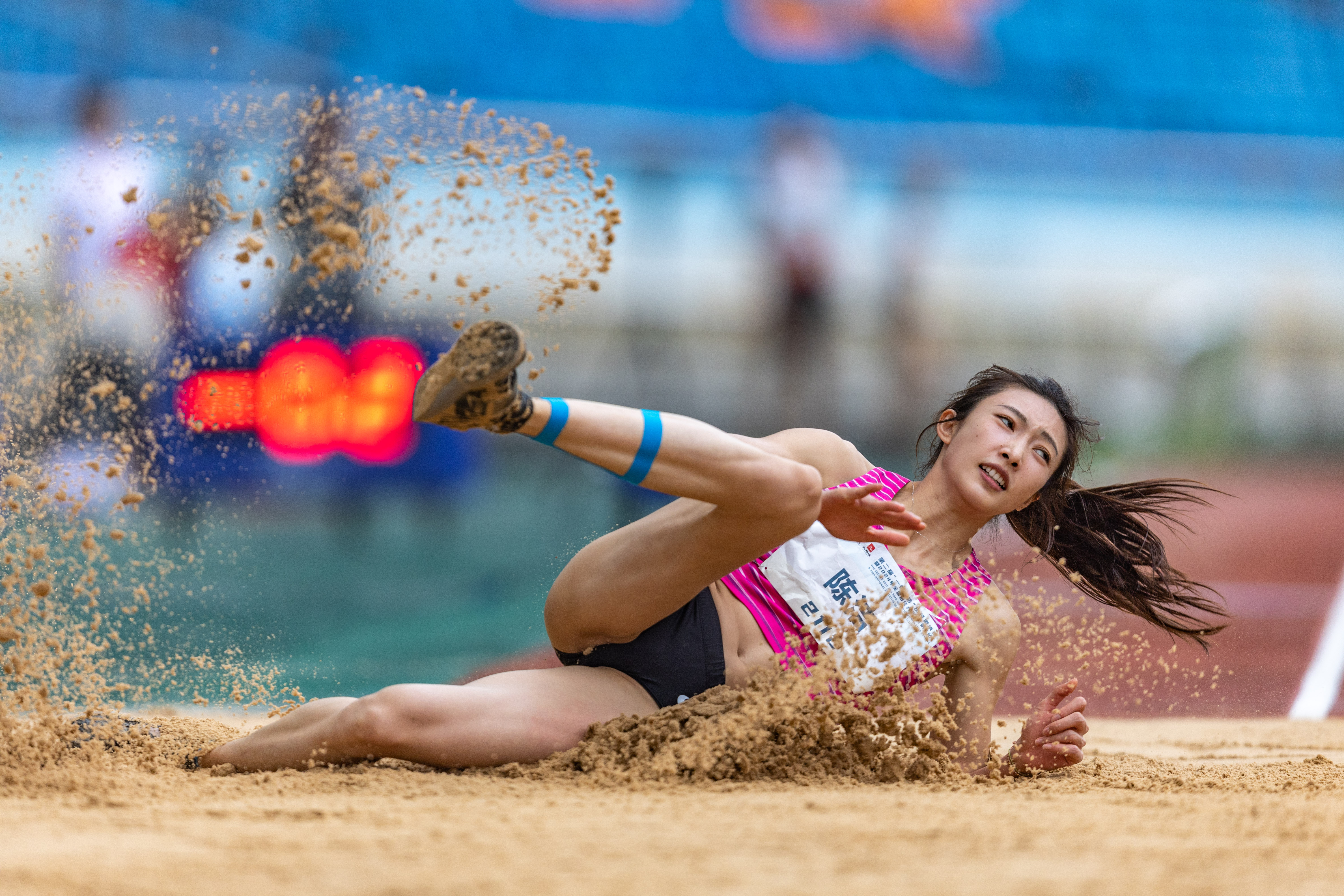 (体育)田径——全国田径大奖赛第五站:女子三级跳远决赛赛况