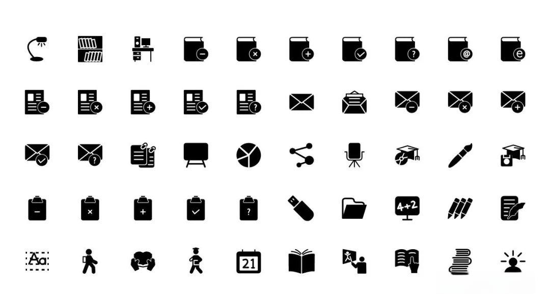 丰富的设计类ppt图标素材资源