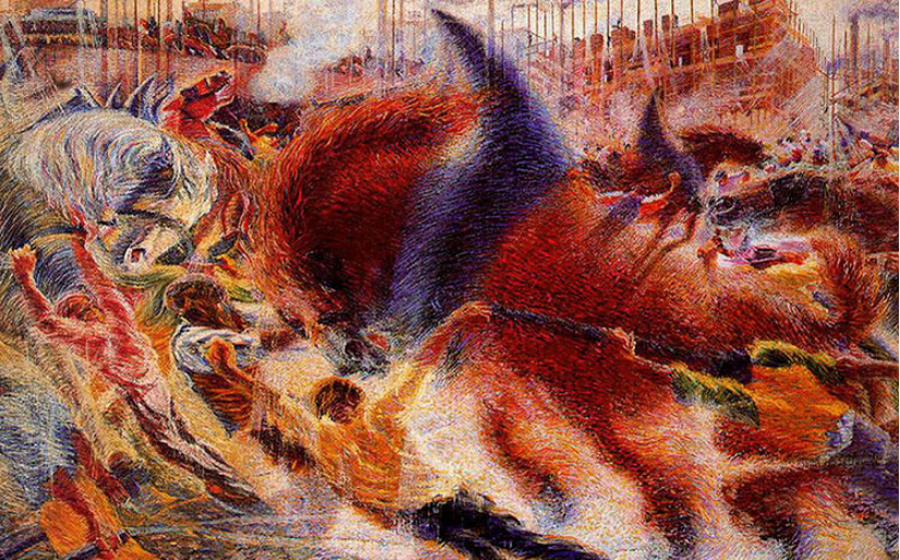 意大利艺术家翁贝托·波丘尼,是未来主义艺术杰出的代表人物