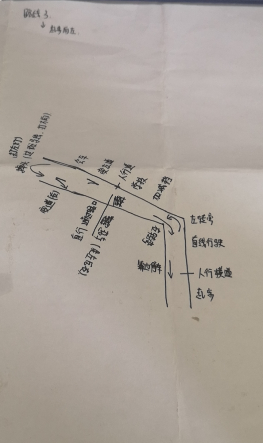 陝西省西安市國文科目三路線示意圖